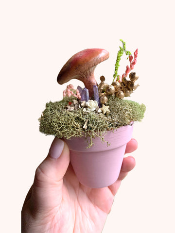 Cottagecore Whimsical Mushroom Planter Pot Decor