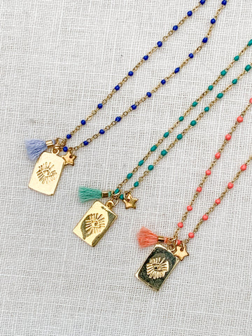 Quaintrelle Evil Eye Protection Charm Necklace