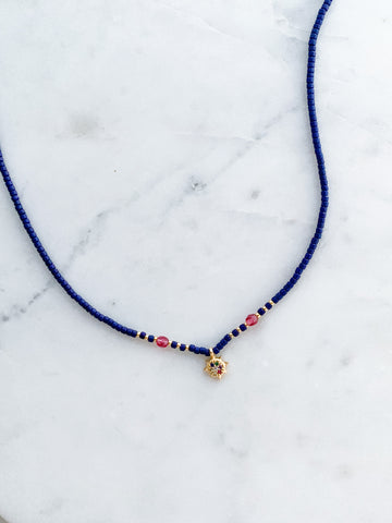 Quaintrelle Tiny Galaxy Charm Necklace