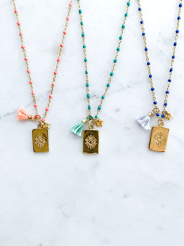 Quaintrelle Evil Eye Protection Charm Necklace