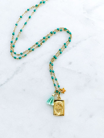 Quaintrelle Evil Eye Protection Charm Necklace