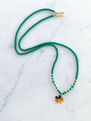 Quaintrelle Lucky Four-Leaf Clover Charm Necklace