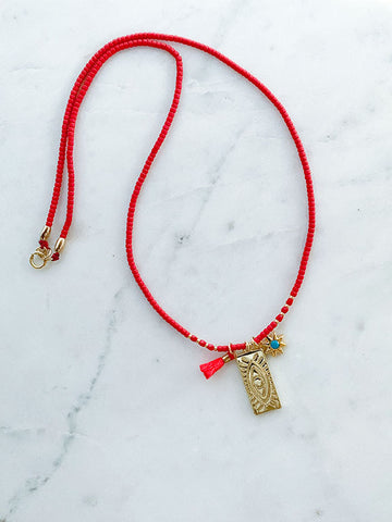 Quaintrelle Good Vibes Charm Necklace