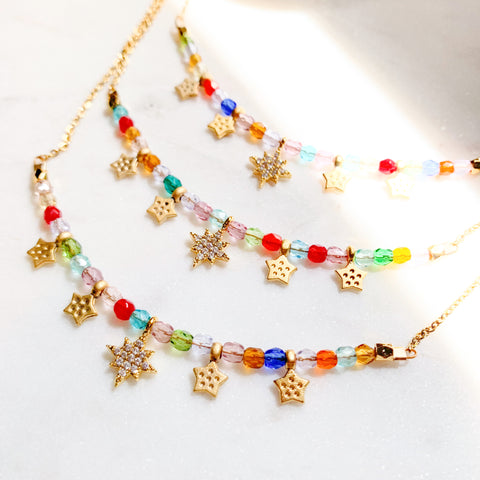 Embrace Your Magic Rainbow Starry Sky Necklace